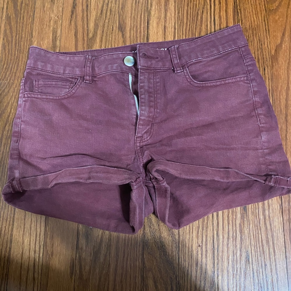 AE high rise denim shorts